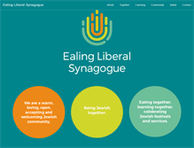 Tablet Screenshot of ealingliberalsynagogue.org.uk